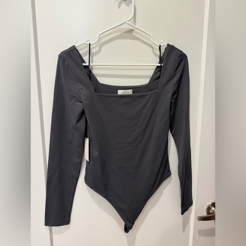 Babaton Charcoal Long Sleeve Bodysuit